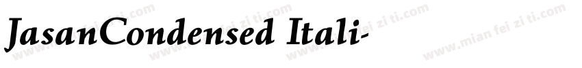 JasanCondensed Itali字体转换